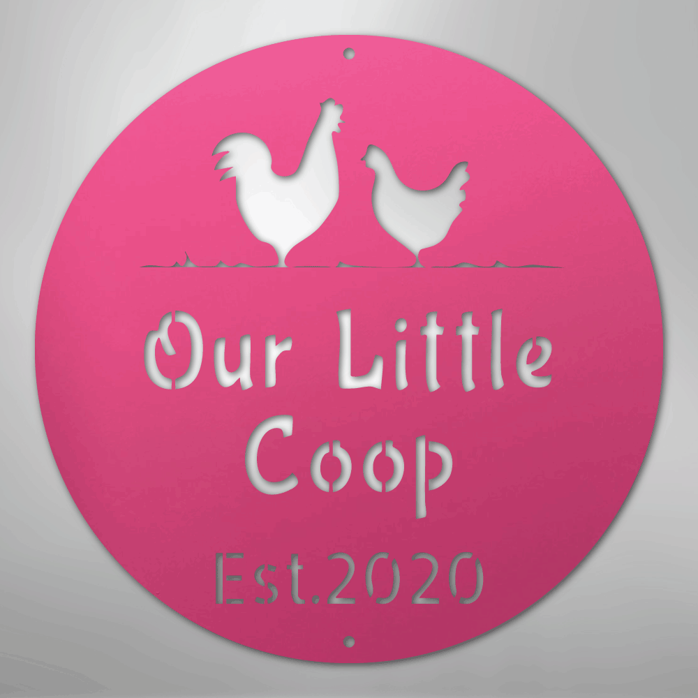 Chicken Coop Personalized Text Steel Metal Sign Wall ArtCustomly Gifts