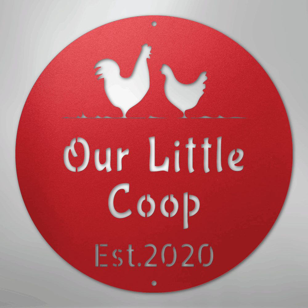 Chicken Coop Personalized Text Steel Metal Sign Wall ArtCustomly Gifts