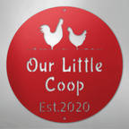 Chicken Coop Personalized Text Steel Metal Sign Wall ArtCustomly Gifts
