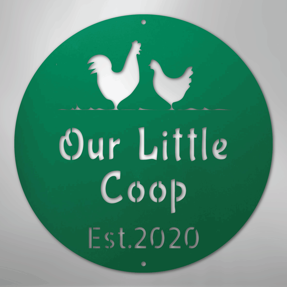 Chicken Coop Personalized Text Steel Metal Sign Wall ArtCustomly Gifts