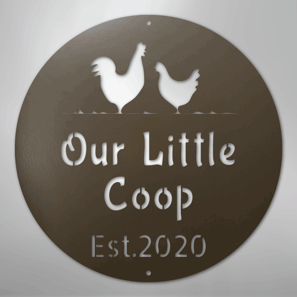 Chicken Coop Personalized Text Steel Metal Sign Wall ArtCustomly Gifts
