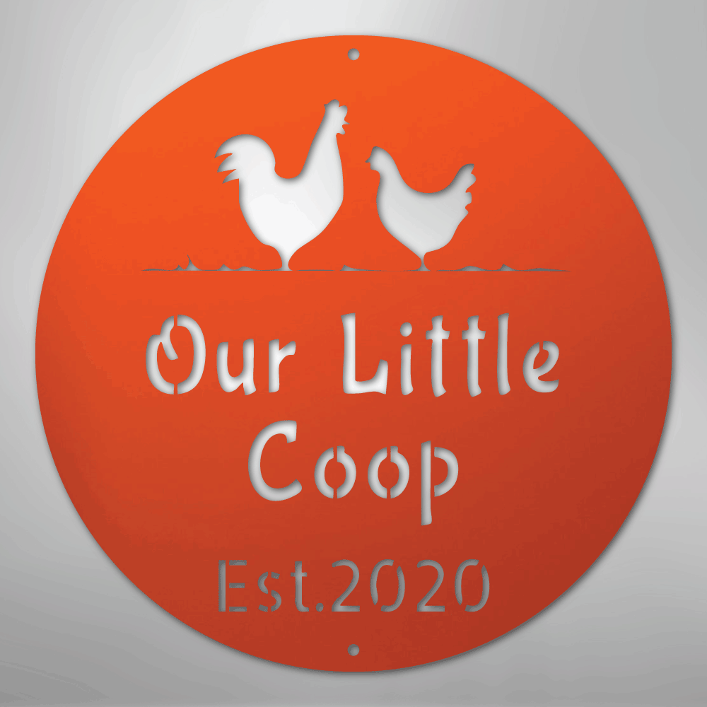 Chicken Coop Personalized Text Steel Metal Sign Wall ArtCustomly Gifts