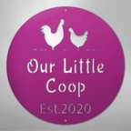 Chicken Coop Personalized Text Steel Metal Sign Wall ArtCustomly Gifts