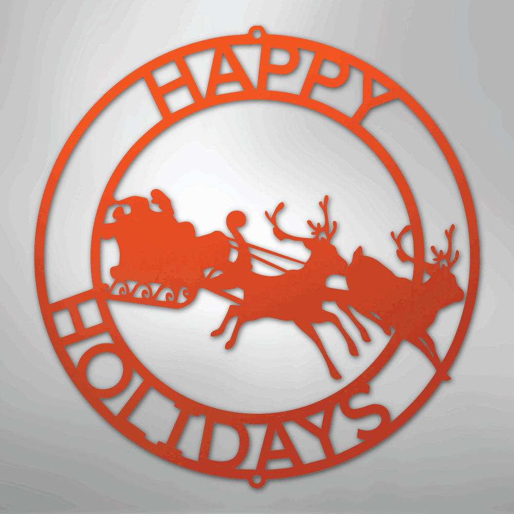 Christmas Cheer Personalized Text Steel Metal Sign Wall ArtCustomly Gifts