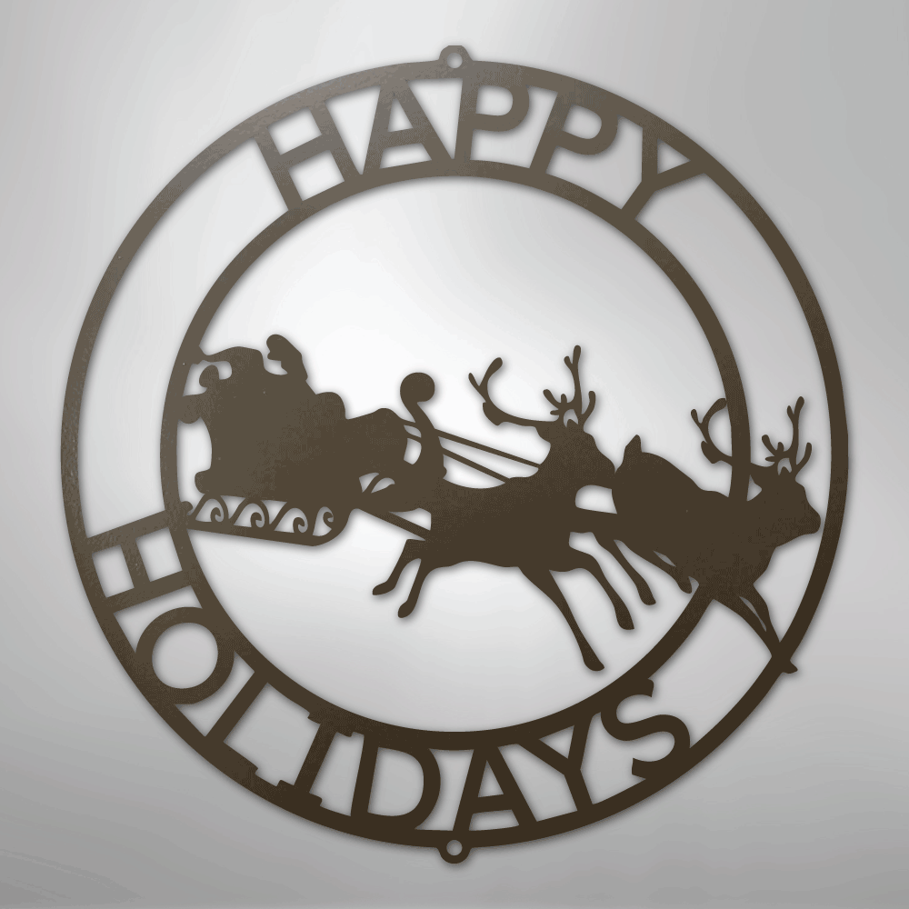 Christmas Cheer Personalized Text Steel Metal Sign Wall ArtCustomly Gifts