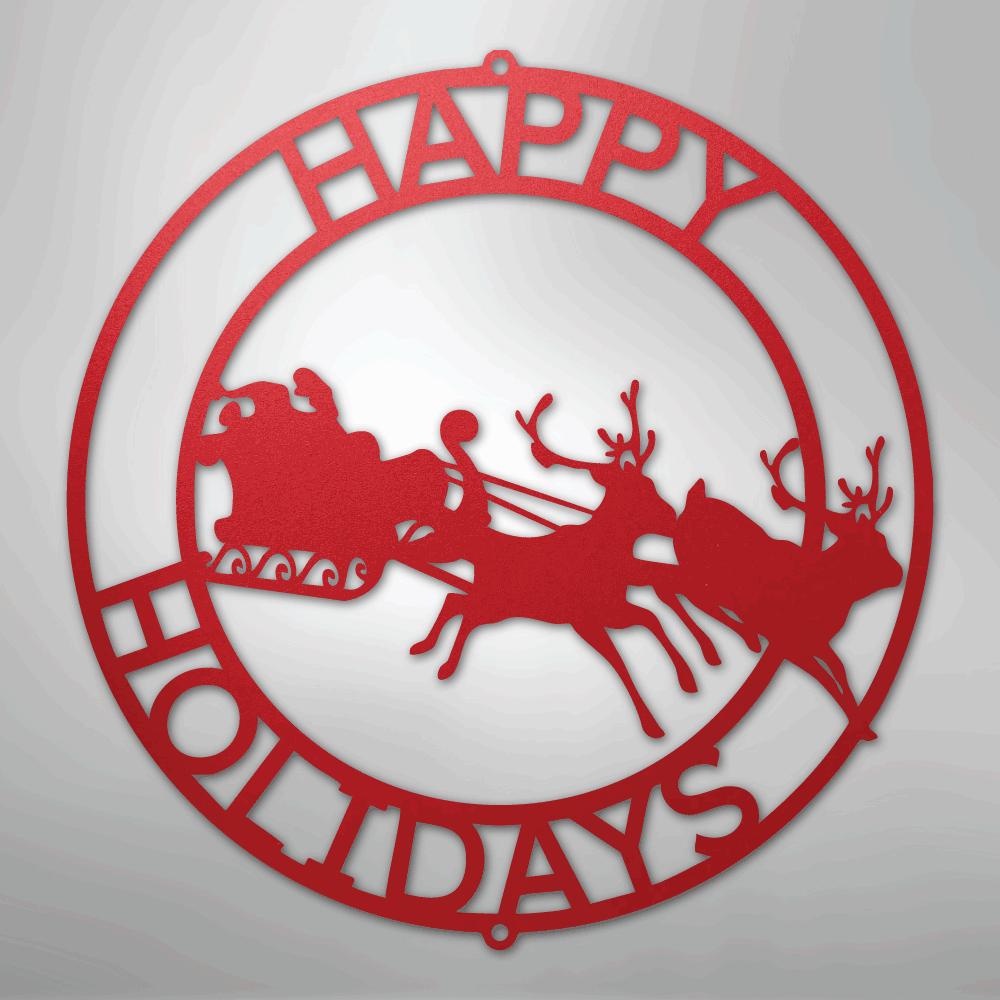 Christmas Cheer Personalized Text Steel Metal Sign Wall ArtCustomly Gifts