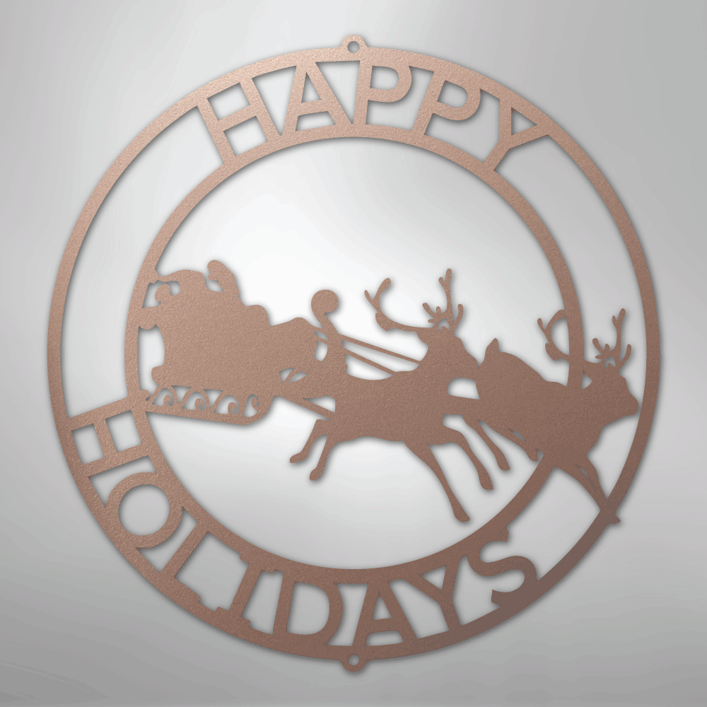 Christmas Cheer Personalized Text Steel Metal Sign Wall ArtCustomly Gifts
