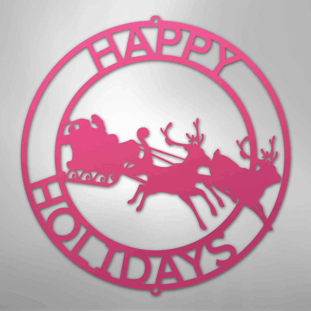 Christmas Cheer Personalized Text Steel Metal Sign Wall ArtCustomly Gifts