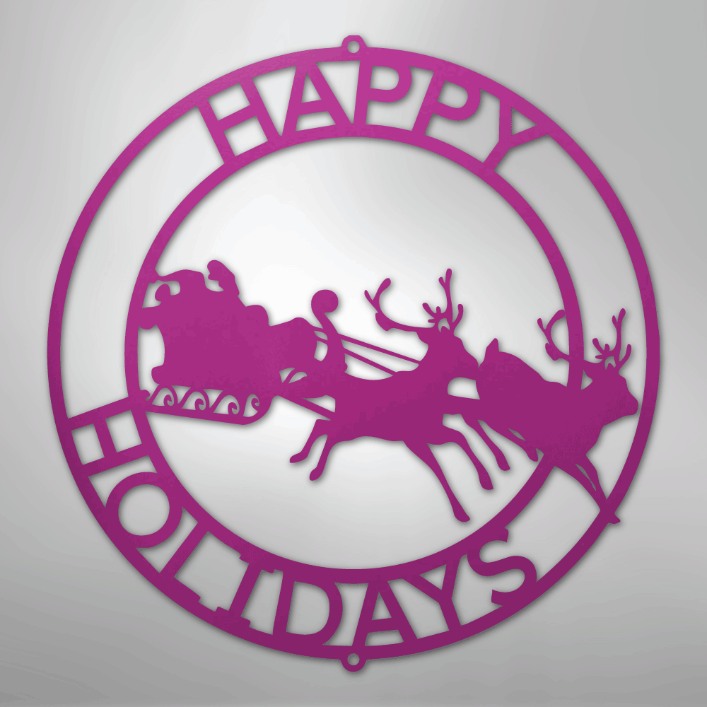 Christmas Cheer Personalized Text Steel Metal Sign Wall ArtCustomly Gifts