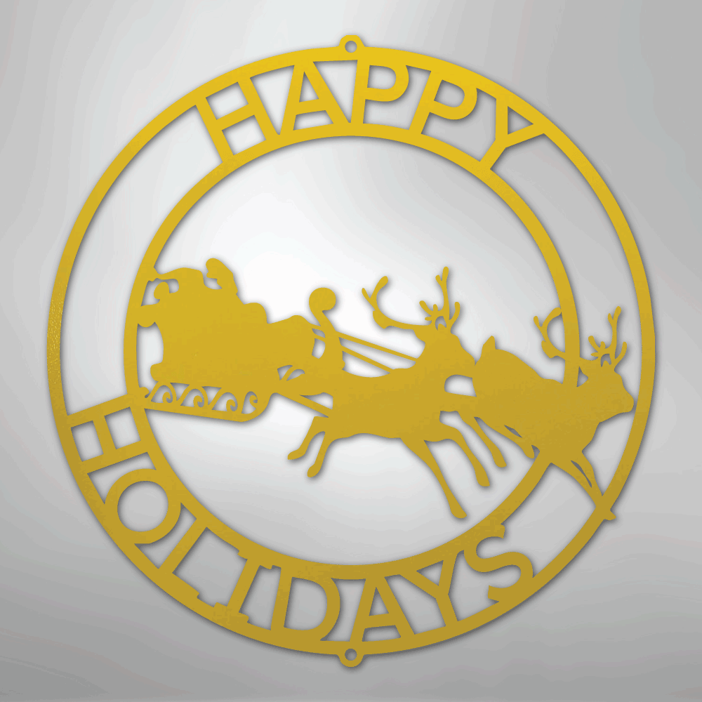 Christmas Cheer Personalized Text Steel Metal Sign Wall ArtCustomly Gifts