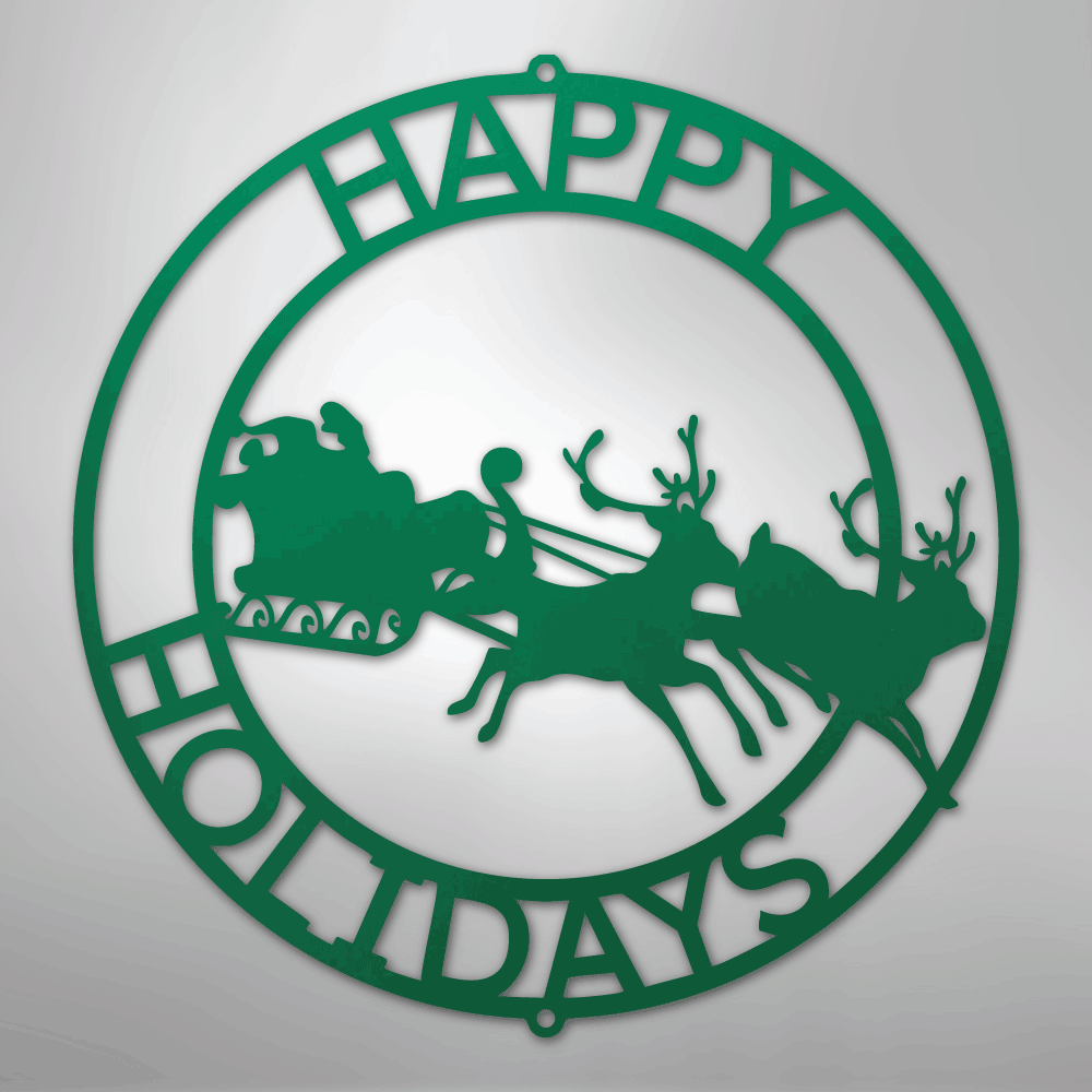 Christmas Cheer Personalized Text Steel Metal Sign Wall ArtCustomly Gifts