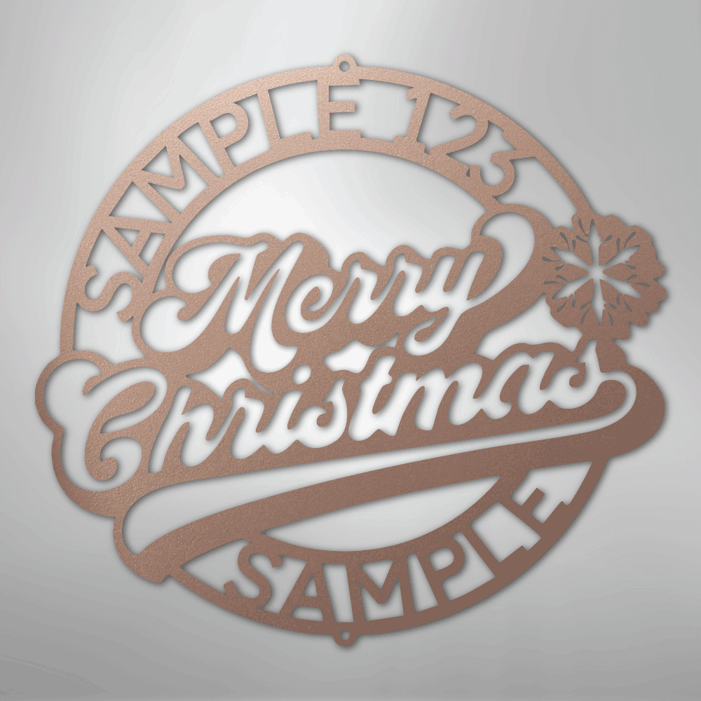 Christmas Ring Personalized Name Text Steel Metal Sign Wall ArtCustomly Gifts