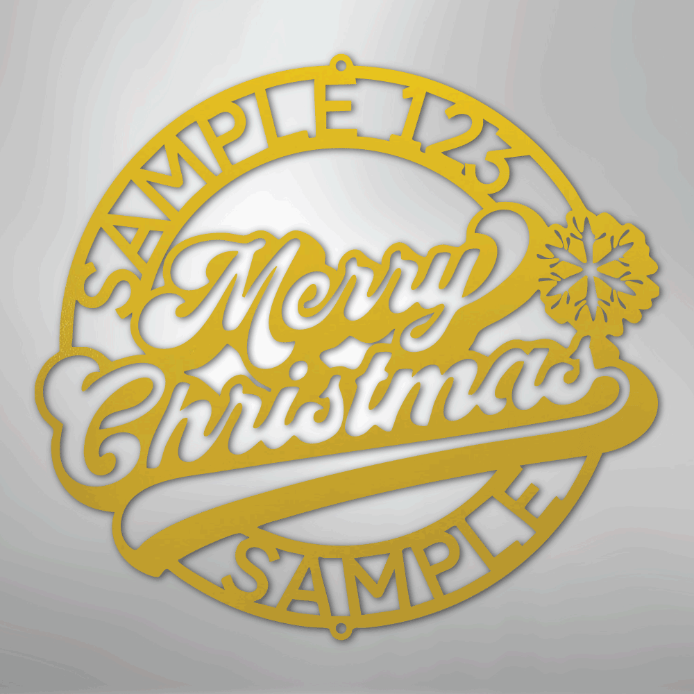 Christmas Ring Personalized Name Text Steel Metal Sign Wall ArtCustomly Gifts
