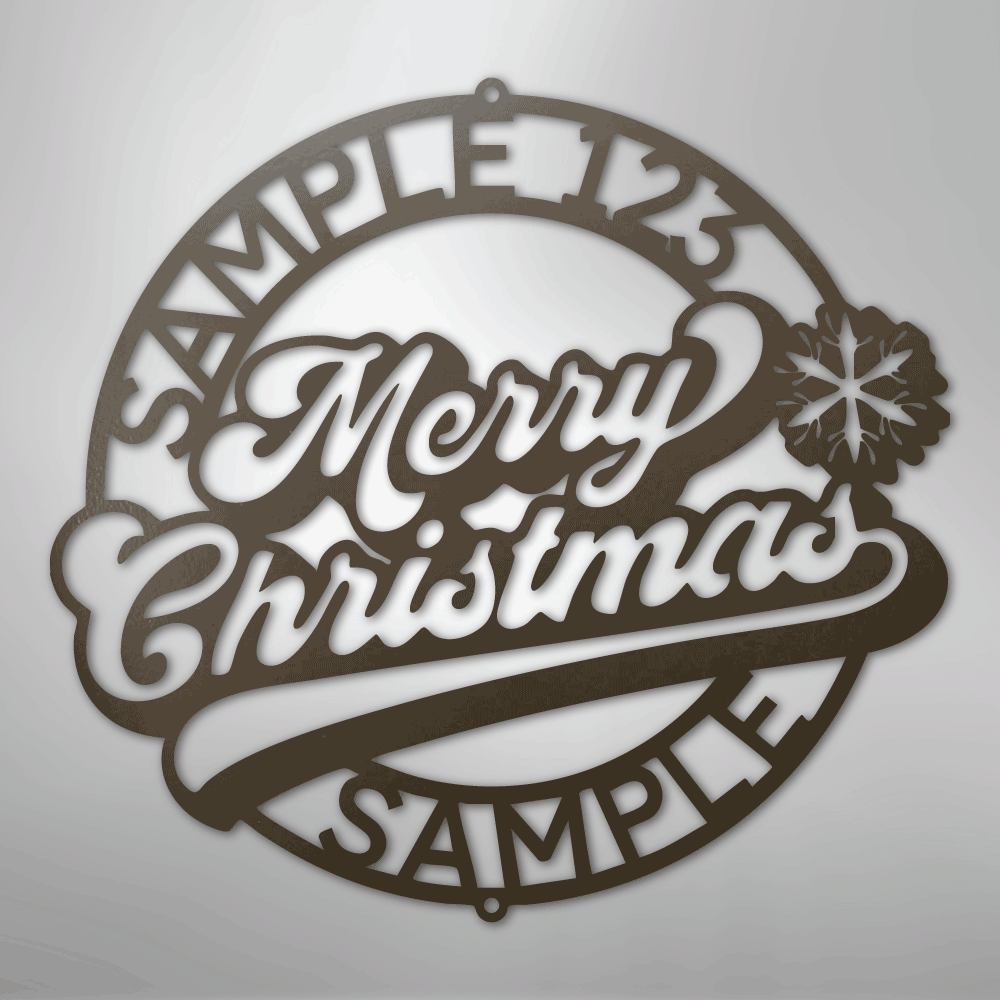 Christmas Ring Personalized Name Text Steel Metal Sign Wall ArtCustomly Gifts