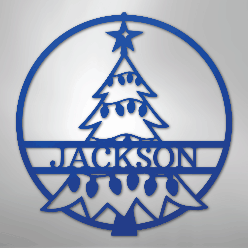 Christmas Tree Personalized Steel Metal Sign Wall ArtCustomly Gifts