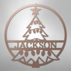 Christmas Tree Personalized Steel Metal Sign Wall ArtCustomly Gifts