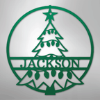 Christmas Tree Personalized Steel Metal Sign Wall ArtCustomly Gifts