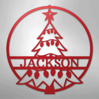 Christmas Tree Personalized Steel Metal Sign Wall ArtCustomly Gifts