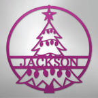 Christmas Tree Personalized Steel Metal Sign Wall ArtCustomly Gifts