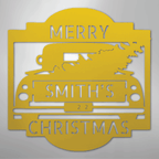 Christmas Truck Personalized Steel Metal Sign Wall ArtCustomly Gifts