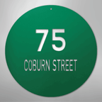 Circle Address Personalized Steel Metal Sign Wall ArtCustomly Gifts