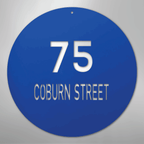 Circle Address Personalized Steel Metal Sign Wall ArtCustomly Gifts