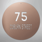 Circle Address Personalized Steel Metal Sign Wall ArtCustomly Gifts