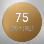 Circle Address Personalized Steel Metal Sign Wall ArtCustomly Gifts