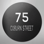 Circle Address Personalized Steel Metal Sign Wall ArtCustomly Gifts