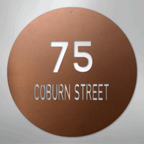 Circle Address Personalized Steel Metal Sign Wall ArtCustomly Gifts