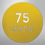 Circle Address Personalized Steel Metal Sign Wall ArtCustomly Gifts
