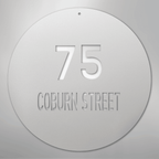 Circle Address Personalized Steel Metal Sign Wall ArtCustomly Gifts