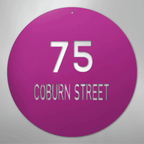 Circle Address Personalized Steel Metal Sign Wall ArtCustomly Gifts
