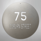 Circle Address Personalized Steel Metal Sign Wall ArtCustomly Gifts