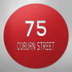 Circle Address Personalized Steel Metal Sign Wall ArtCustomly Gifts