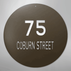 Circle Address Personalized Steel Metal Sign Wall ArtCustomly Gifts