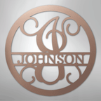Circle Vine Personalized Name Initial Monogram Steel Metal Sign Wall ArtCustomly Gifts