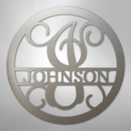 Circle Vine Personalized Name Initial Monogram Steel Metal Sign Wall ArtCustomly Gifts