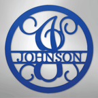 Circle Vine Personalized Name Initial Monogram Steel Metal Sign Wall ArtCustomly Gifts