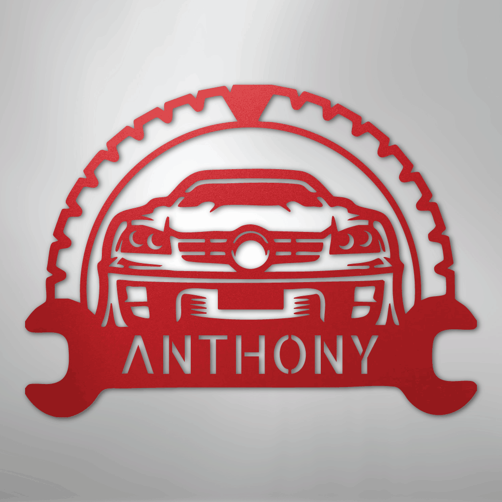 Classic Car Enthusiast Personalized Text Steel Metal Sign Wall ArtCustomly Gifts