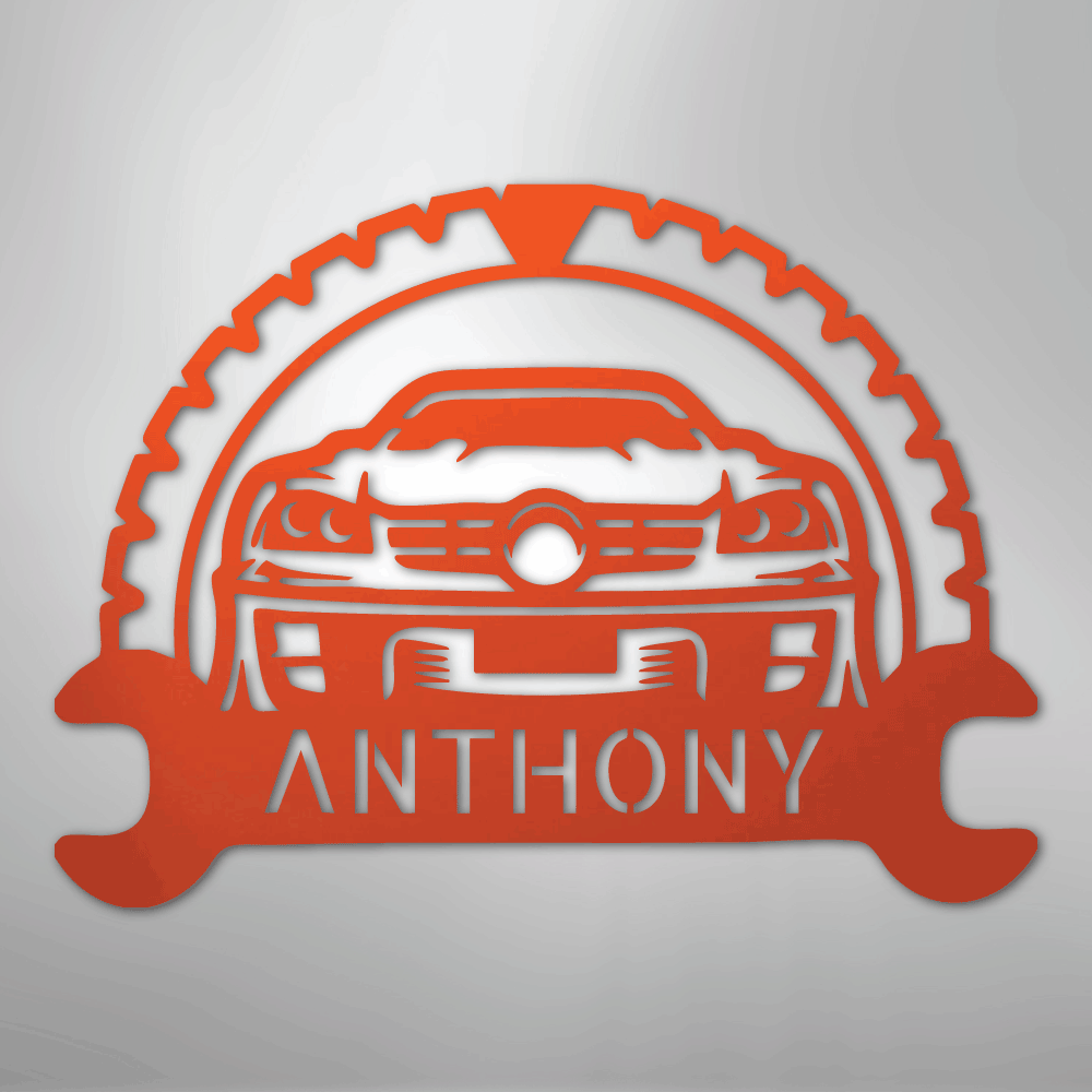 Classic Car Enthusiast Personalized Text Steel Metal Sign Wall ArtCustomly Gifts