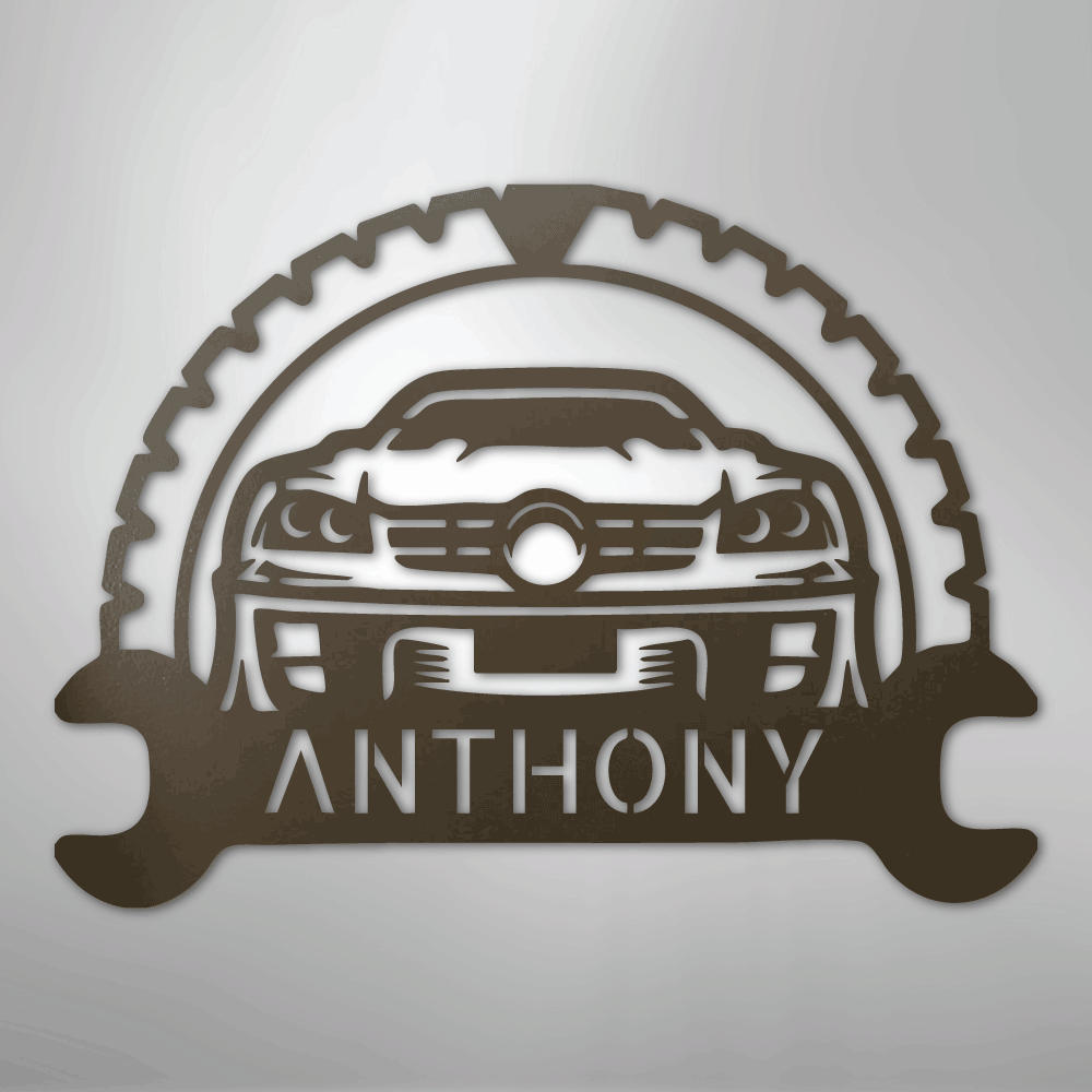 Classic Car Enthusiast Personalized Text Steel Metal Sign Wall ArtCustomly Gifts