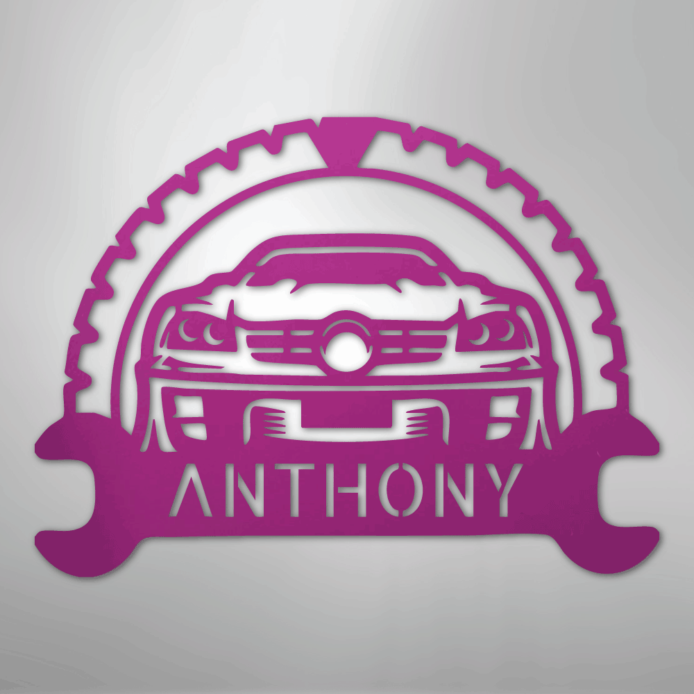 Classic Car Enthusiast Personalized Text Steel Metal Sign Wall ArtCustomly Gifts