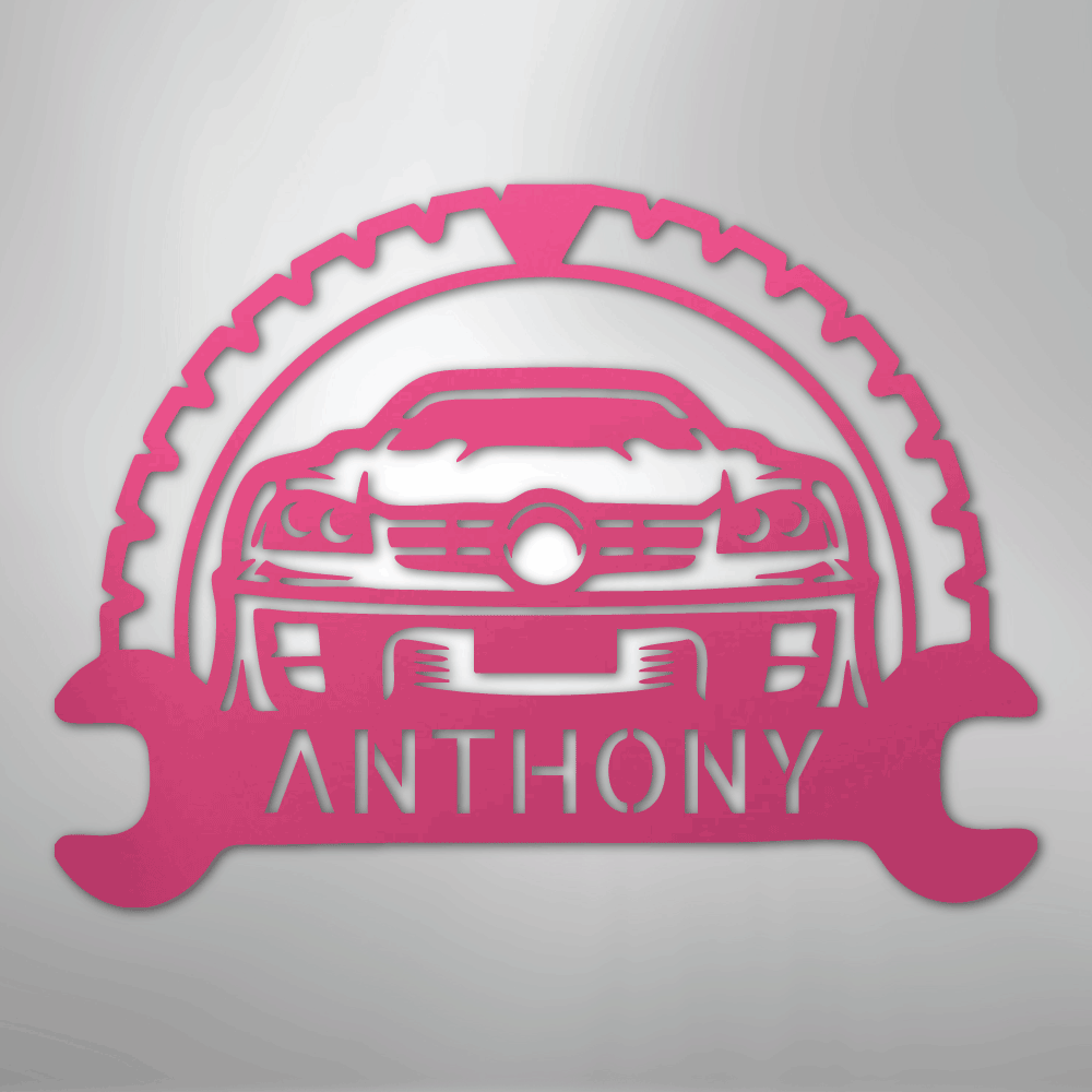 Classic Car Enthusiast Personalized Text Steel Metal Sign Wall ArtCustomly Gifts