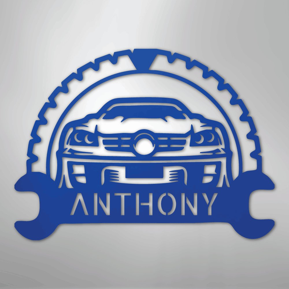 Classic Car Enthusiast Personalized Text Steel Metal Sign Wall ArtCustomly Gifts