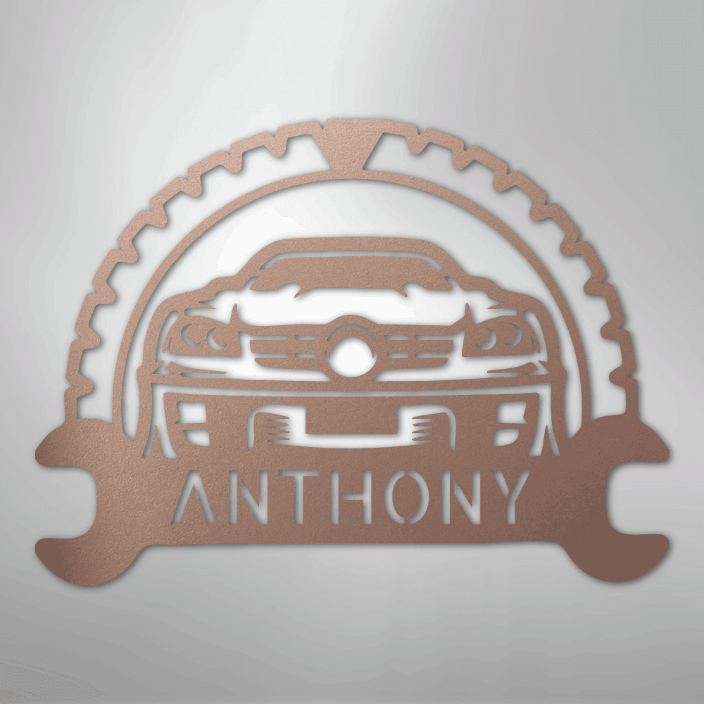 Classic Car Enthusiast Personalized Text Steel Metal Sign Wall ArtCustomly Gifts