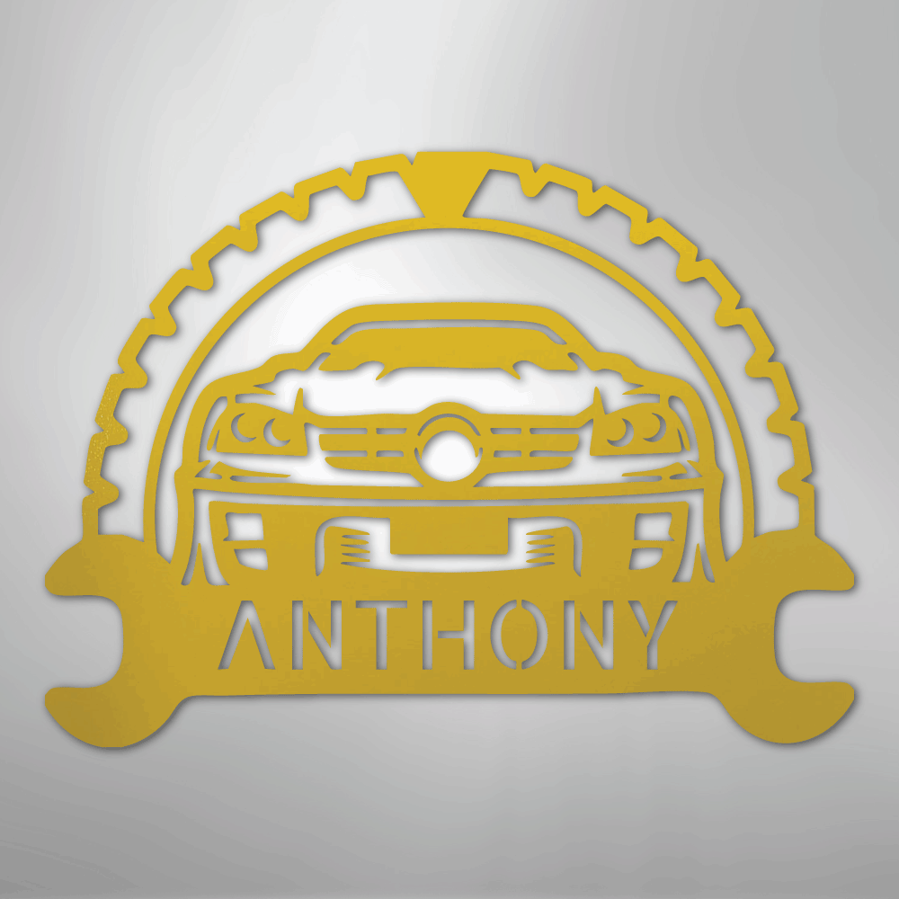 Classic Car Enthusiast Personalized Text Steel Metal Sign Wall ArtCustomly Gifts