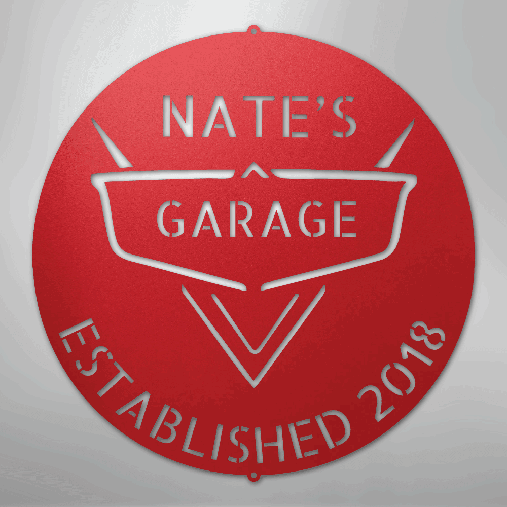 Classic Car Monogram Personalized Steel Metal Sign Wall ArtCustomly Gifts