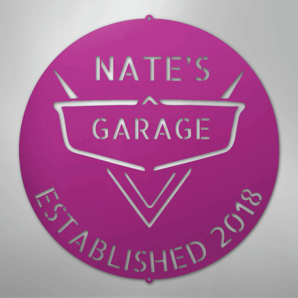 Classic Car Monogram Personalized Steel Metal Sign Wall ArtCustomly Gifts