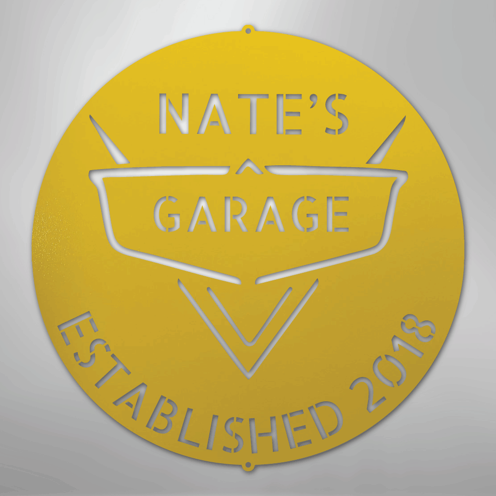 Classic Car Monogram Personalized Steel Metal Sign Wall ArtCustomly Gifts